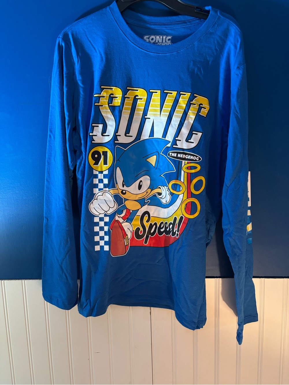 Sonic The Hedgehog Kids Long-Sleeve Graphic Tee - Blue